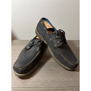 Timberland Men's Piper Cove Leather 2-Eye Boat Shoes‎ Black Size 11